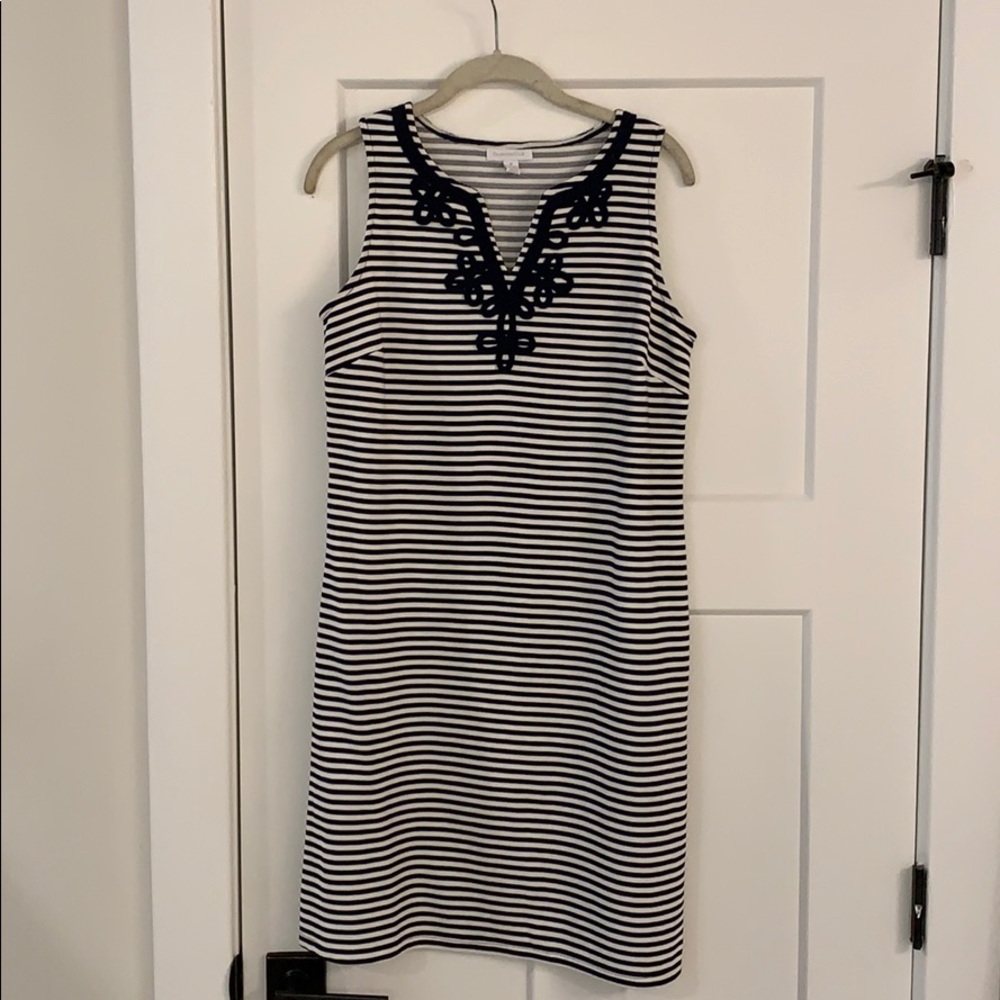 Charter Club striped sleeveless dress - Picture 3 of 4